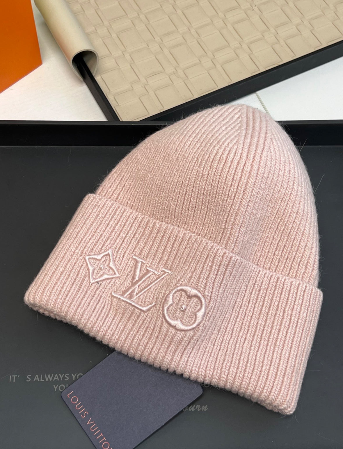 Pink LV beanie