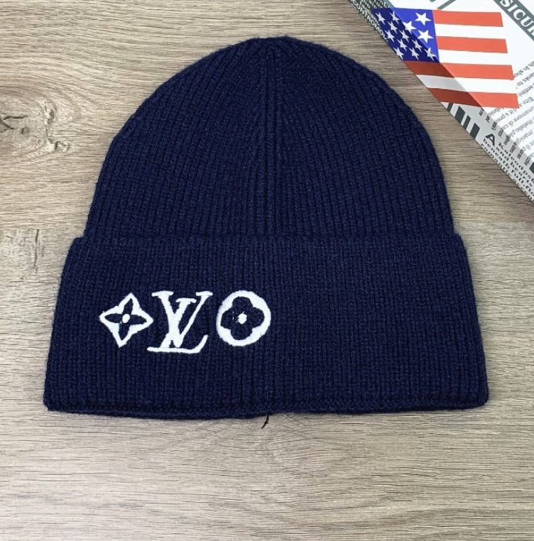 Navy Blue LV beanie
