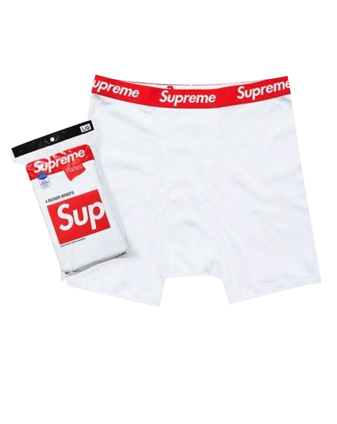 Supreme x Hanes White boxer briefs 2 pack