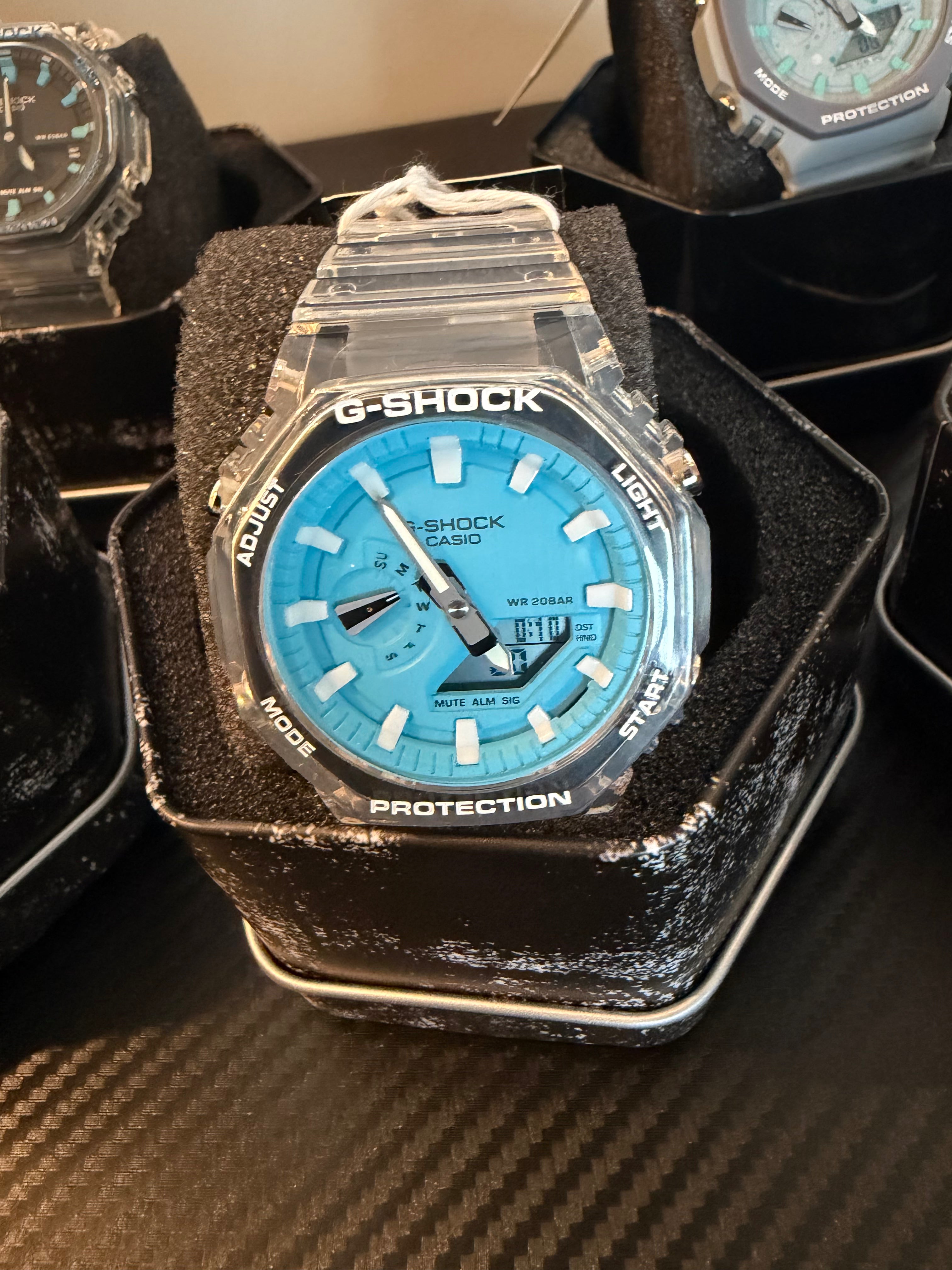 Clear/Teal/White G-Shock